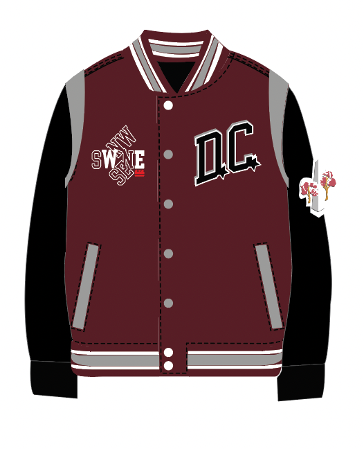 WE ARE DC PROPER - BURG/BLK Varsity